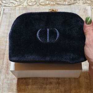 Christian Dior Velvet Cosmetic Bag – Navy (New in Box)